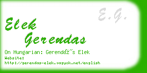 elek gerendas business card